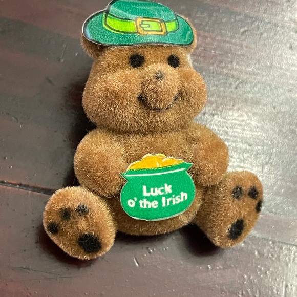 Vintage Set of 3 Hallmark 1980s St Patrick's‎ Day Mouse Clover Bear Lapel Pin - Picture 8 of 10